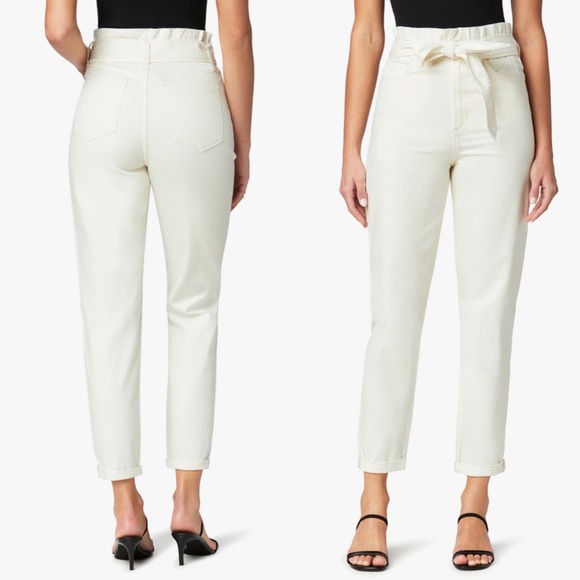 Joe's Jeans Denim - Joe’s Brinkley High Rise Paperbag Jeans in Milk/ White Size 26